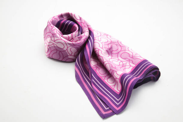 A beautiful silk scarf isolated on white